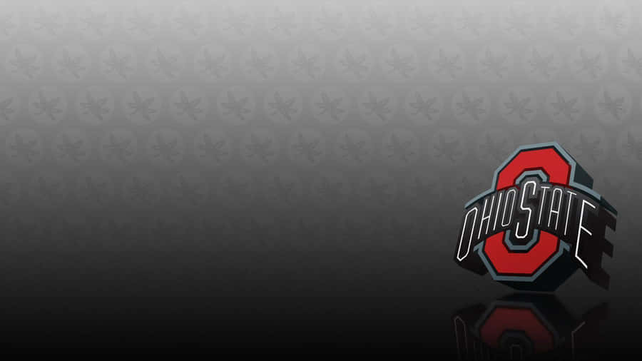 Ohio State Football Team Gray Aesthetic Logo Display Wallpaper