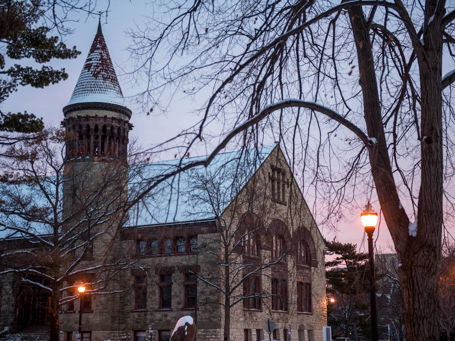 Ohio State University Orton Hall Dusk Wallpaper