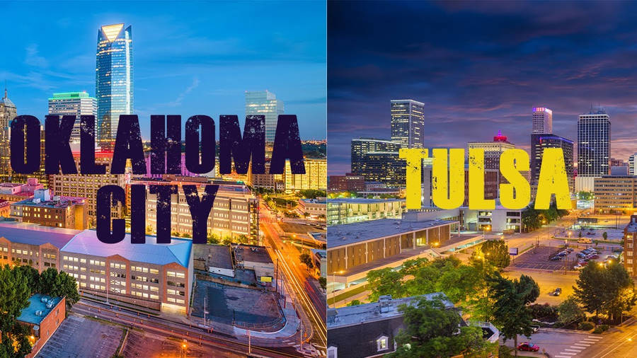 Oklahoma City Downtown Tulsa Skyline Wallpaper