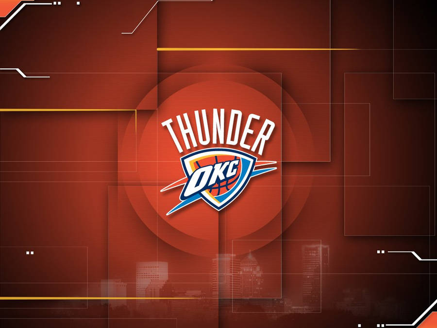 Oklahoma City Thunder Brown Abstract Background Wallpaper