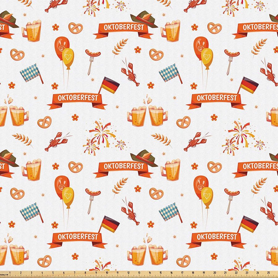 Oktoberfest Icons Pattern Wallpaper