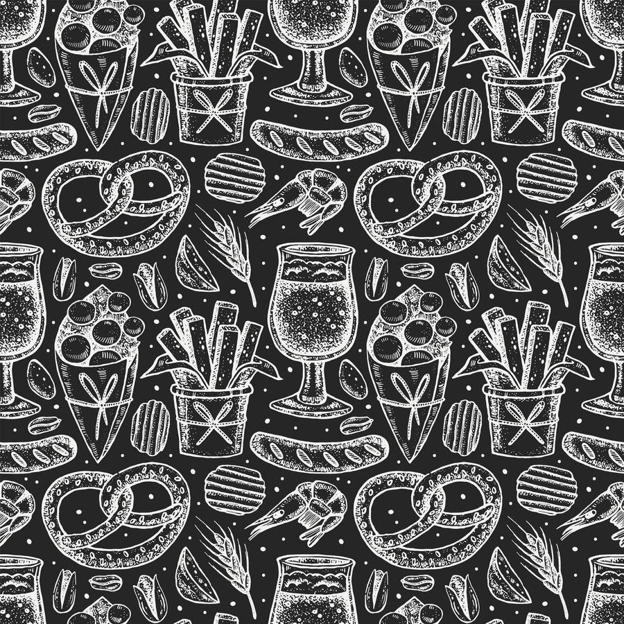 Oktoberfest Meals Pattern Wallpaper