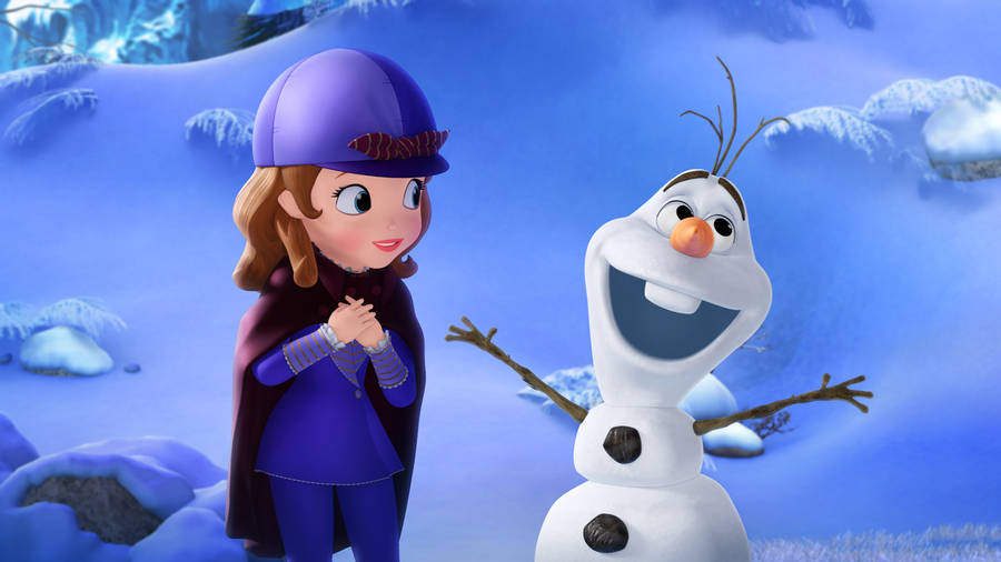 Olaf And Sofia The First Wallpaper