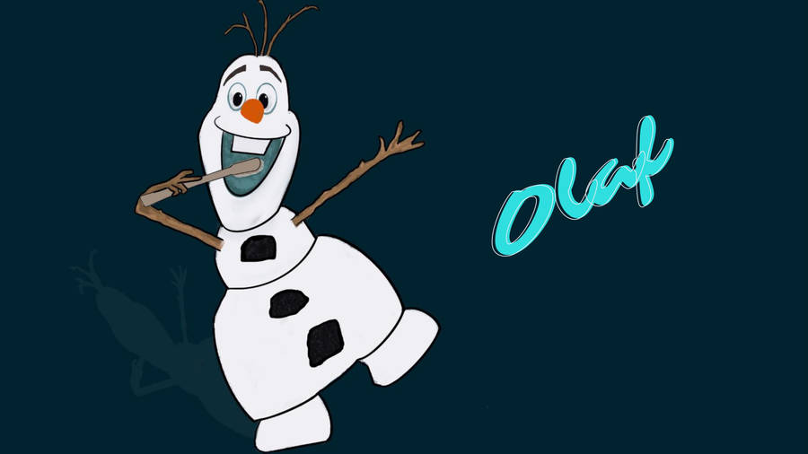 Olaf Minimalist Digital Art Wallpaper