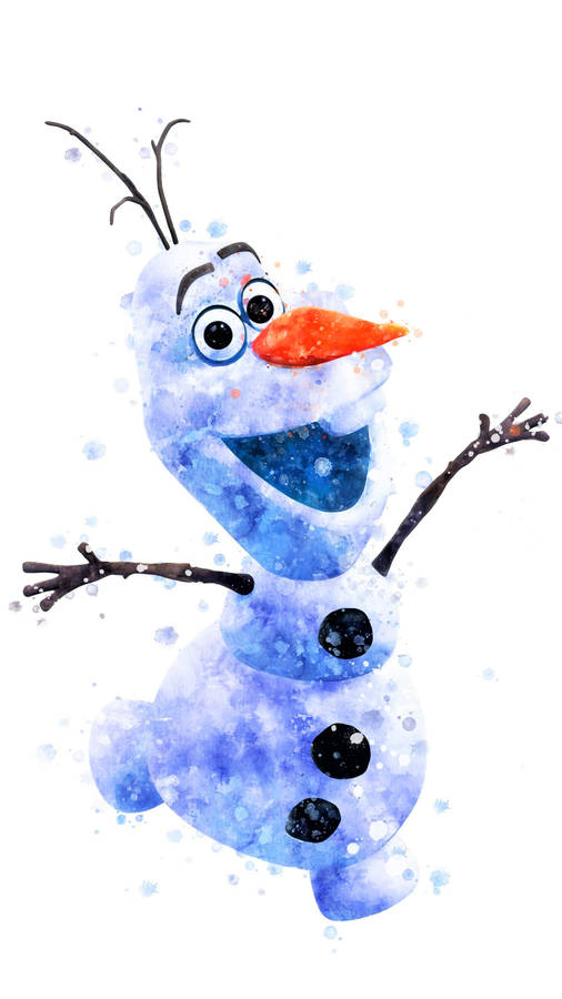 Olaf Water Color Art Wallpaper