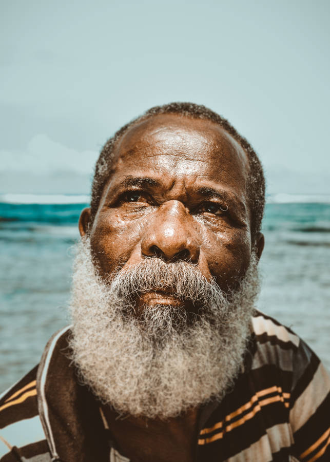 Old Black Man Full Moustache And Beard Wallpaper