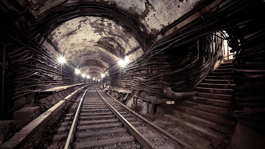 Old Subway Tunnel Wallpaper