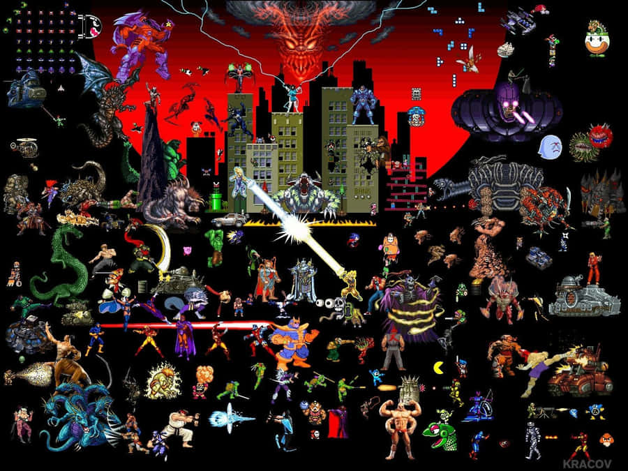 Old Video Game Retro Wallpaper