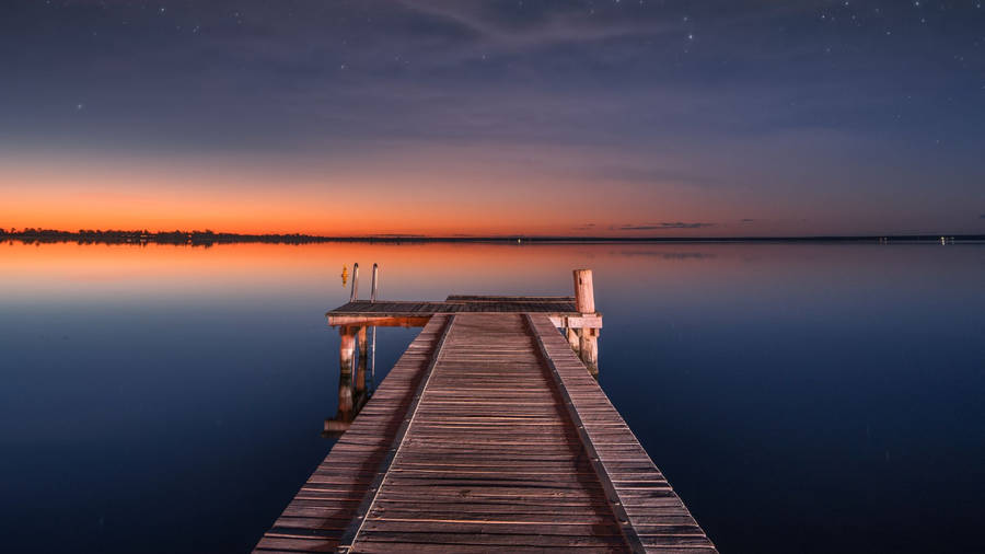 Old Wooden Pier Journey Wallpaper