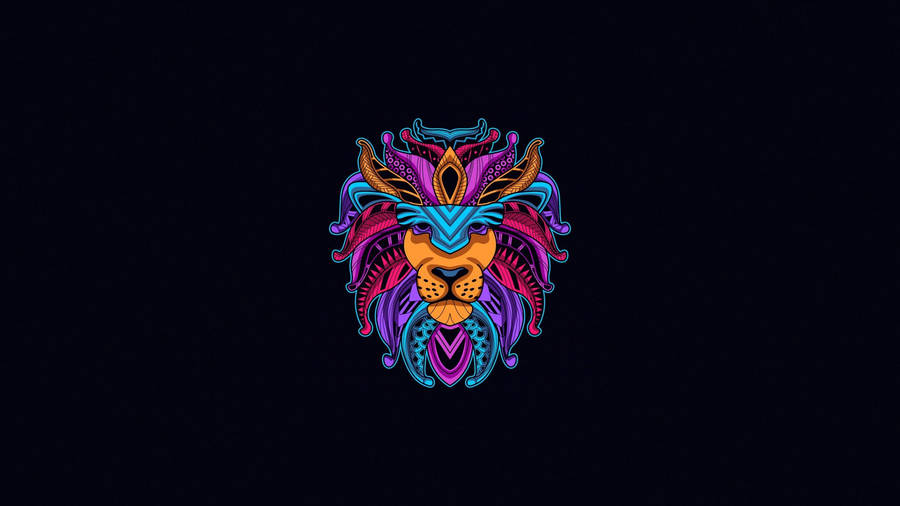 Oled 4k Lion With Leaves Mane Wallpaper