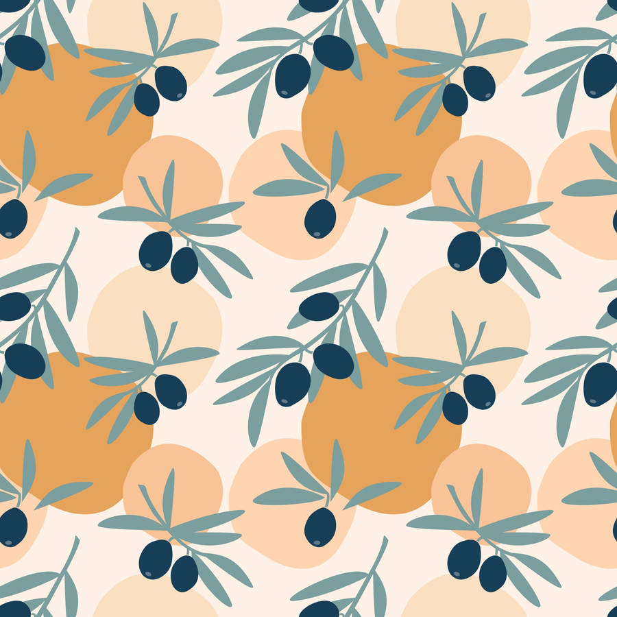 Olive Vector Flat Illustration Design Wallpaper