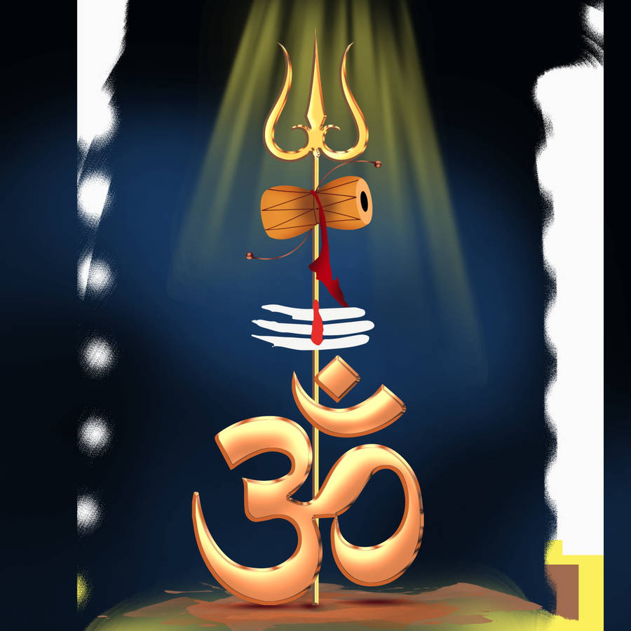 Om Deity Trident Wallpaper