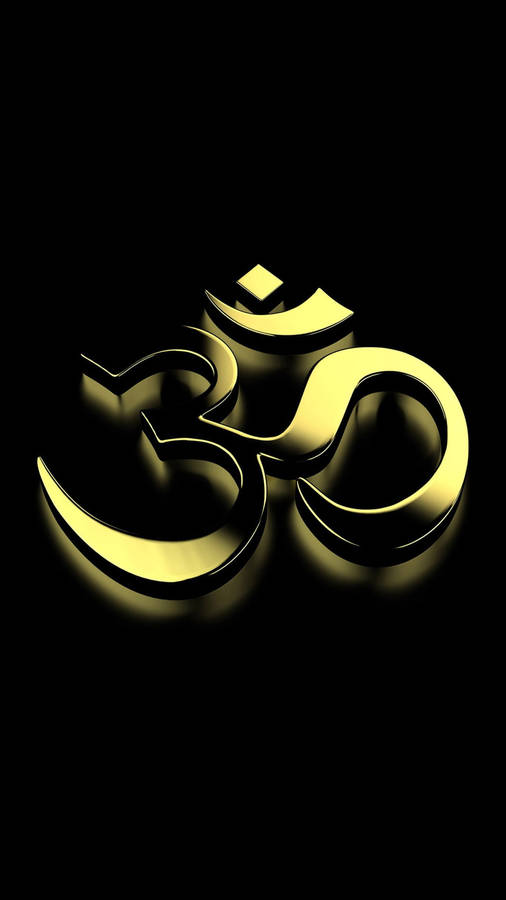 Om Golden Chrome Wallpaper