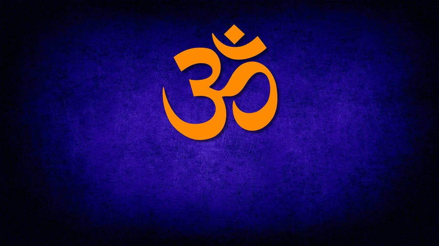 Om Yellow Violet Art Wallpaper