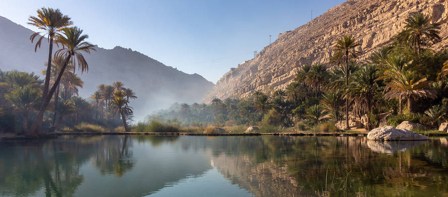 Oman River Clear Water Wallpaper