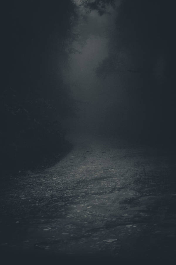 Ominous Dark And Foggy River Wallpaper