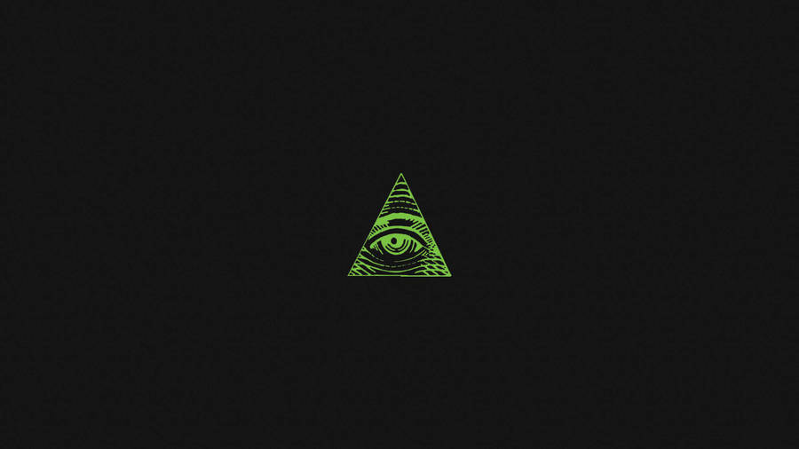 Ominous Green Eye Of Providence Wallpaper