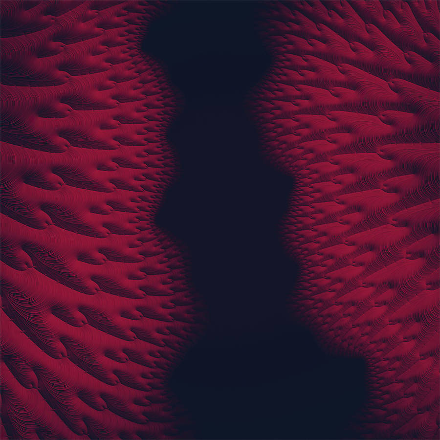 Ominous Red Abstract Optical Illusion Wallpaper