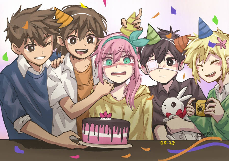 Omori Aubrey's Birthday Wallpaper