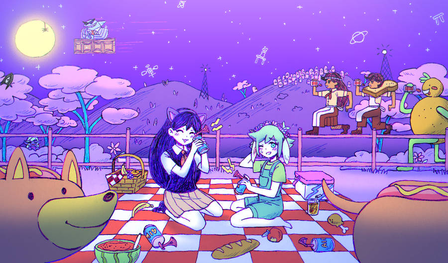 Omori Basil And Mari Date Wallpaper