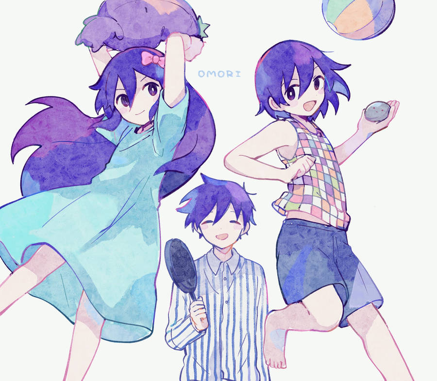 Omori Characters Weapons Wallpaper