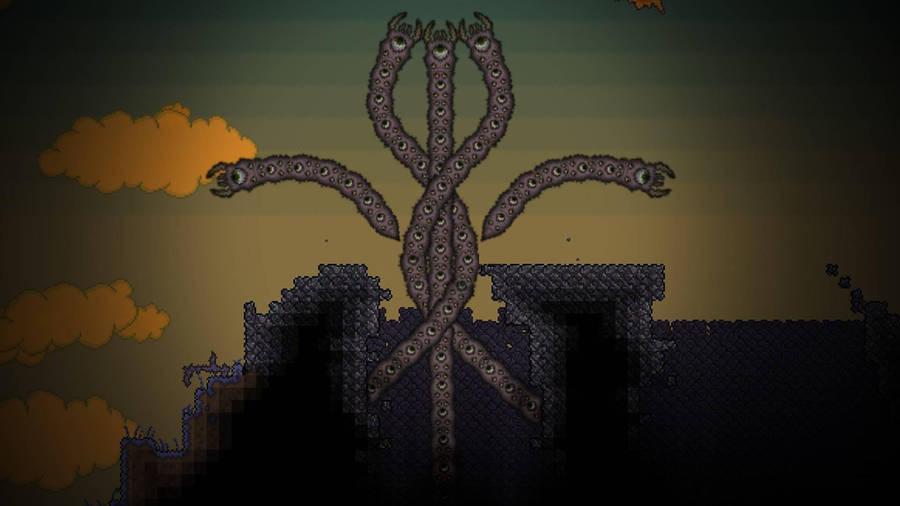 One-eyed Terraria Moon Lord Wallpaper