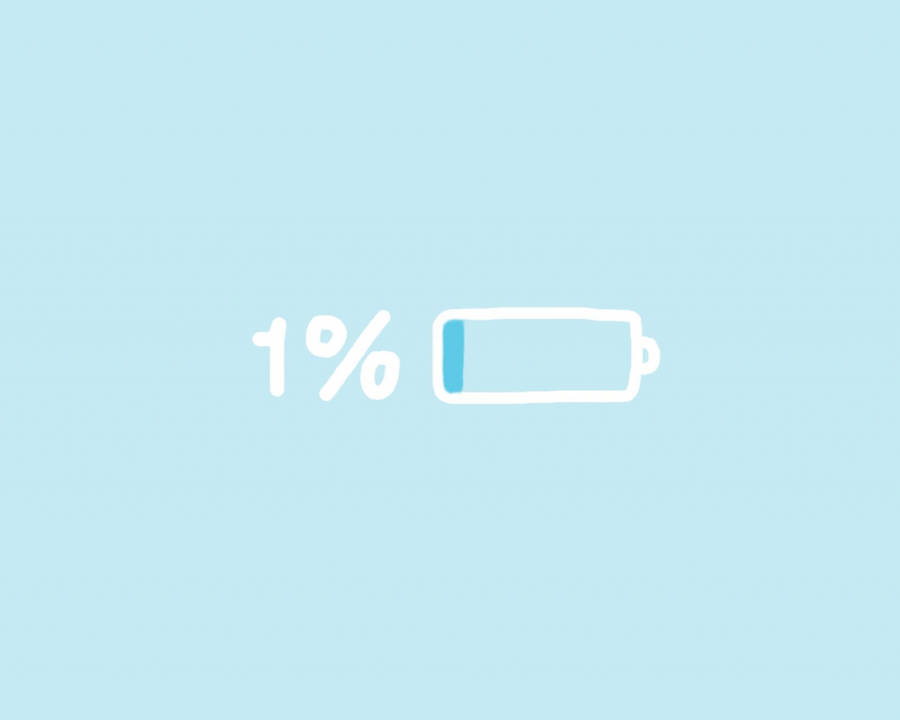 One Percent Battery Pastel Cute Wallpaper