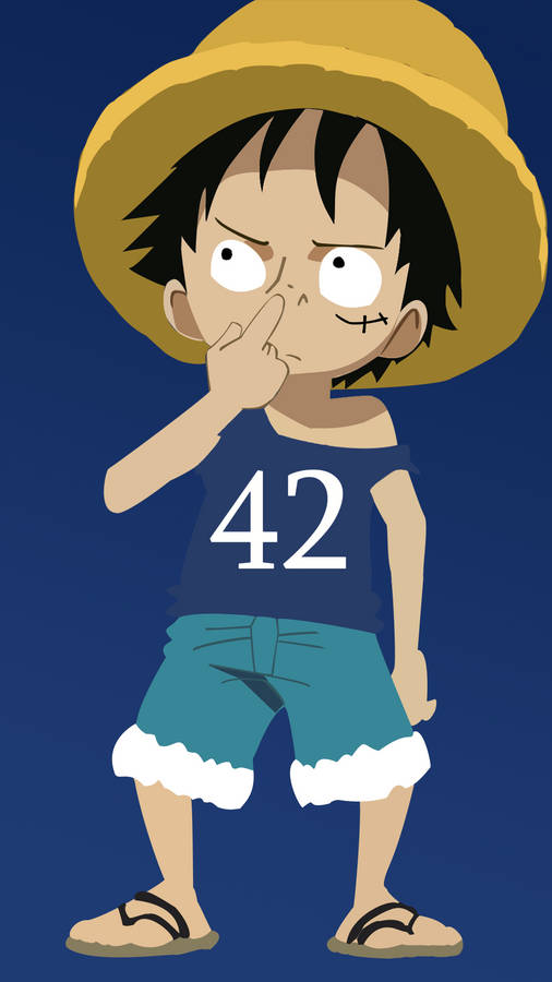 One Piece 4k Luffy Chibi Art Wallpaper