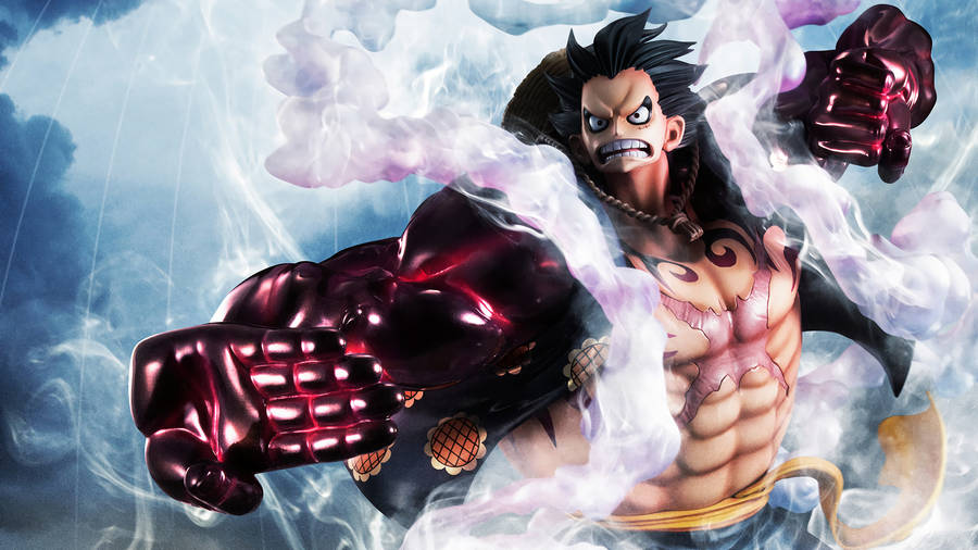 One Piece 4k Luffy Statue Wallpaper