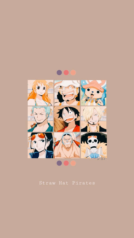 One Piece Aesthetic Icons Wallpaper