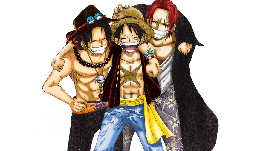 One Piece Desktop Luffy Shanks Ace Wallpaper