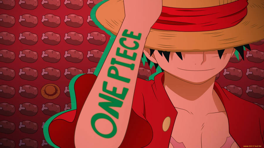 One Piece Desktop Meat Pattern Wallpaper