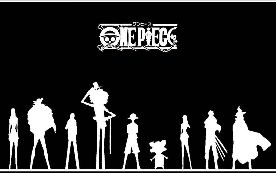 One piece logo black and white best sale