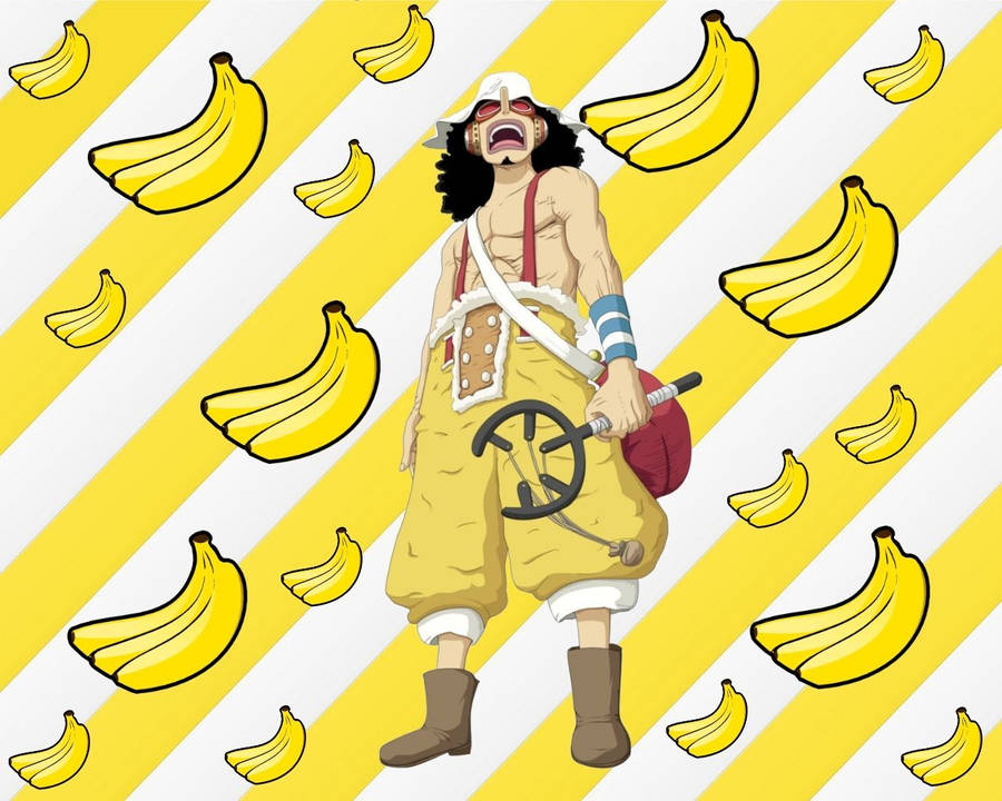 One Piece Usopp Banana Art Wallpaper