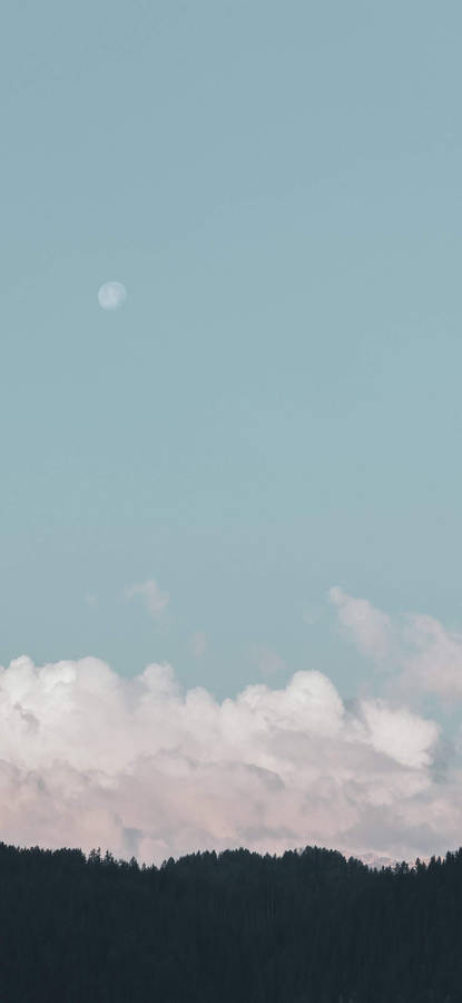 Oneplus 7 Pro Clouds And Moon Wallpaper