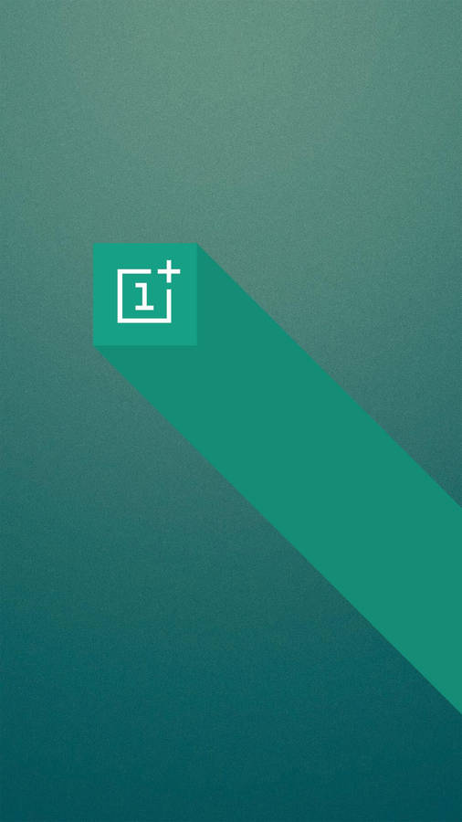 Oneplus Logo On Green Cube Wallpaper