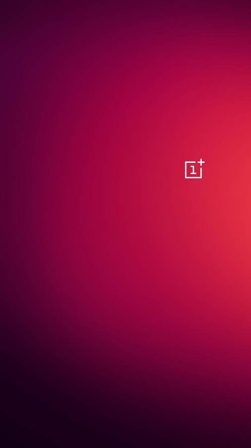 Oneplus Logo On Red Wallpaper