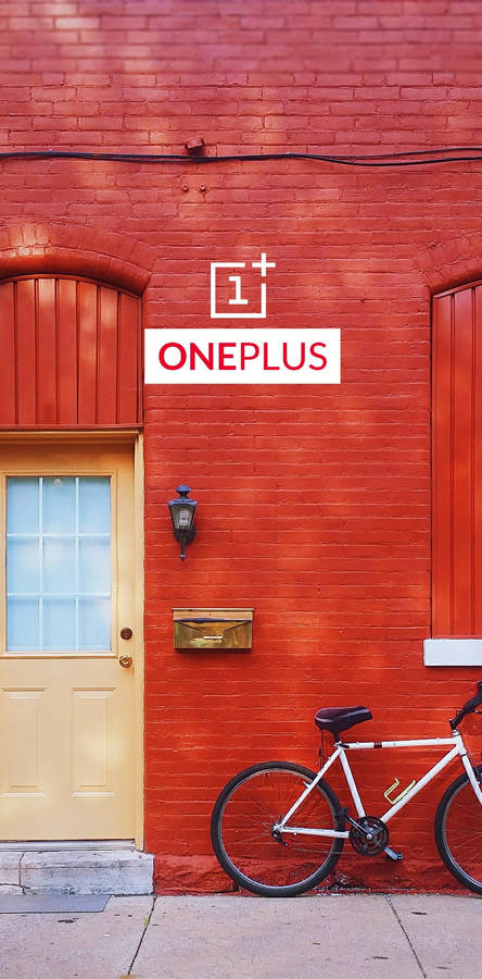 Oneplus Nord Logo On Red House Wallpaper