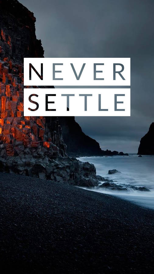 Oneplus Nord Never Settle On Seashore Wallpaper