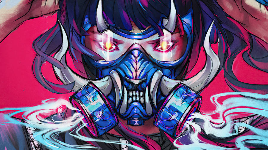 Oni Mask Gas Wallpaper