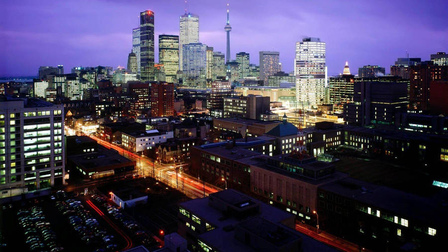 Ontario Buildings At Night Wallpaper