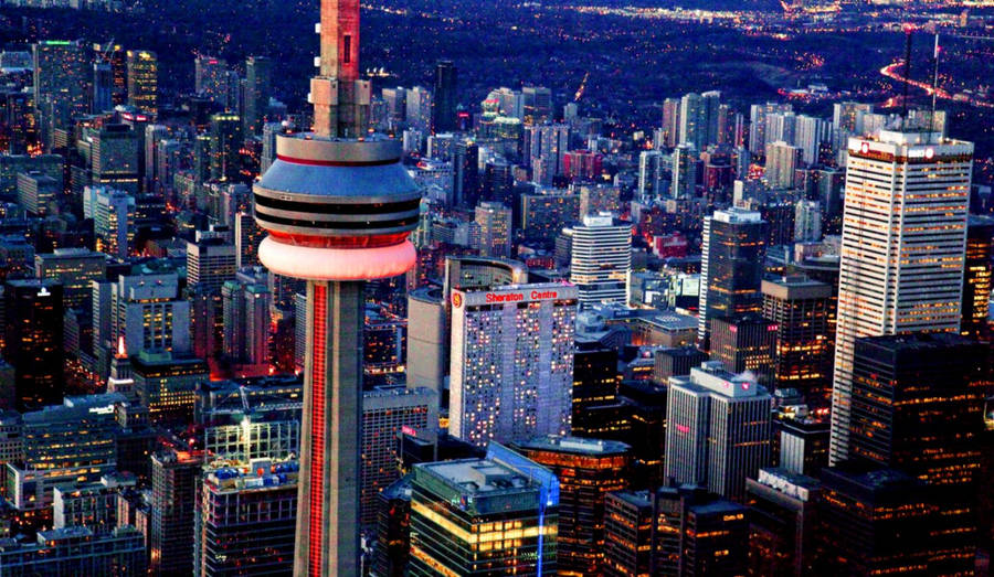 Ontario Roundhouse Tower Aerial View Wallpaper