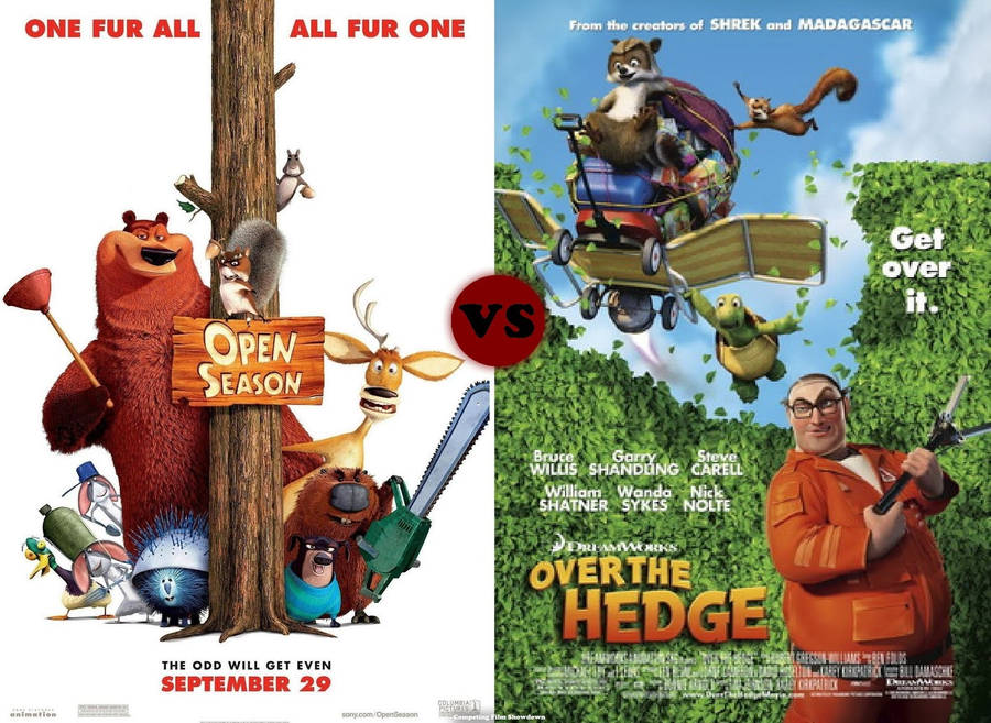 Open Season And Over The Hedge Poster Wallpaper