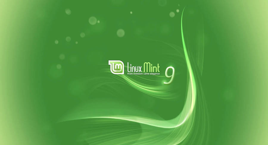 Operating System 9 Linux Mint Green Logo Wallpaper