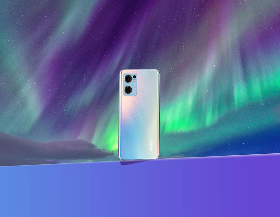 Oppo Smartphone Northern Lights Wallpaper