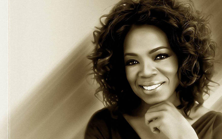 Oprah Winfrey Sketch Art Wallpaper