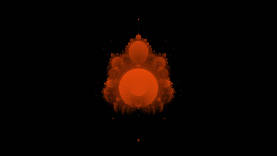 Orange 4d Buddhabrot Wallpaper