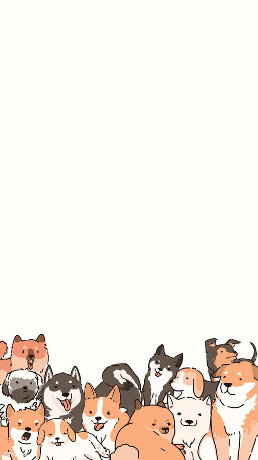 Orange And Black Cartoon Dogs Wallpaper