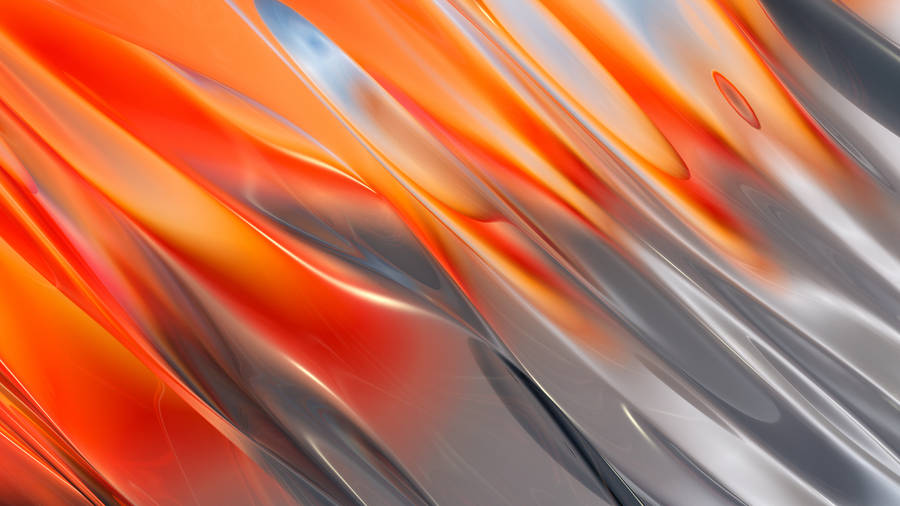 Orange And Gray 3d Desktop Wallpaper