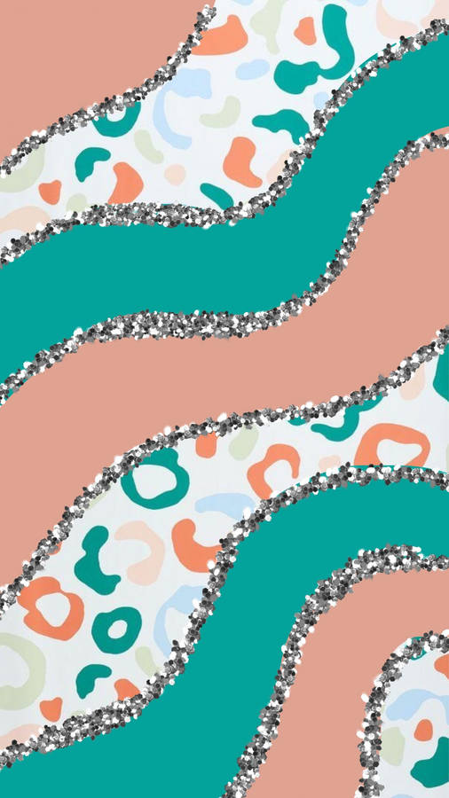 Orange And Green Leopard Wave Preppy Pfp Wallpaper